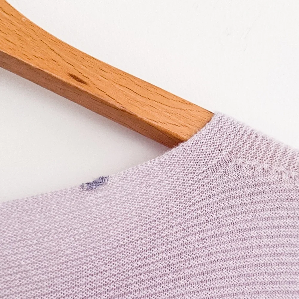 Eileen Fisher Silk Cashmere Sweater Italian Knit Lavender Oversized Boatneck XXS